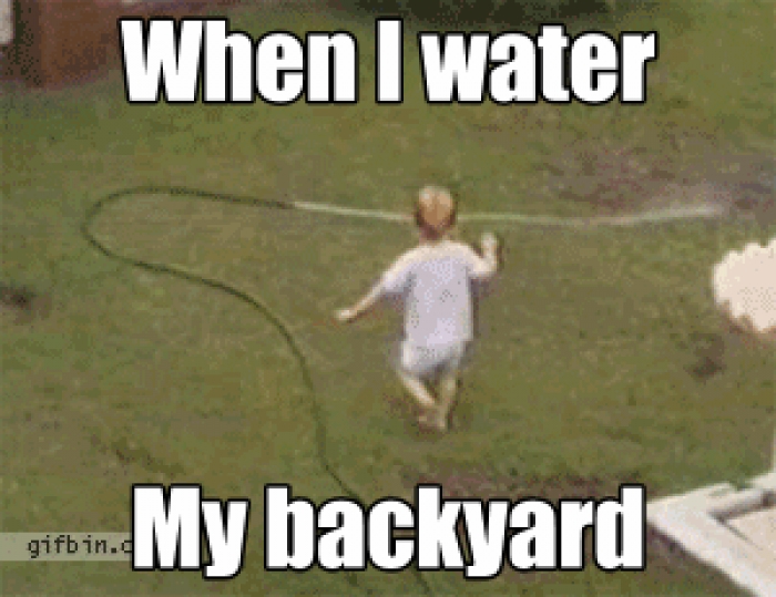 How I water my garden